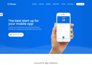 Redel — адаптивная тема WordPress для посадочных страниц приложений