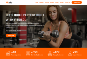 Fitsilo — Целевая страница для здоровья и фитнеса Unbounce