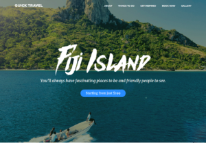 Целевая страница QuickTravel Unbounce