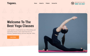 Шаблон целевой страницы Yoga Unbounce